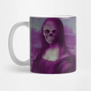 Mona Lisa Skull Vaporwave Mug